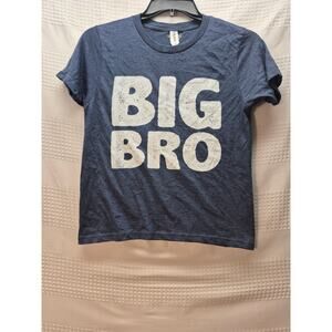 Tultex T-Shirt Boys Size Large 10-12 Blue Short Sleeve Crew Neck Big Bro 7339